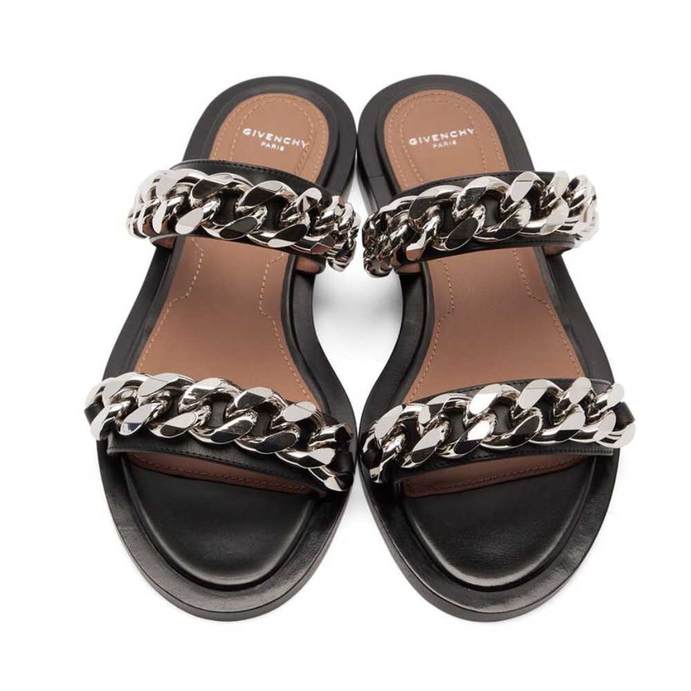 Givenchy Double Chain Flat Sandals - image 1